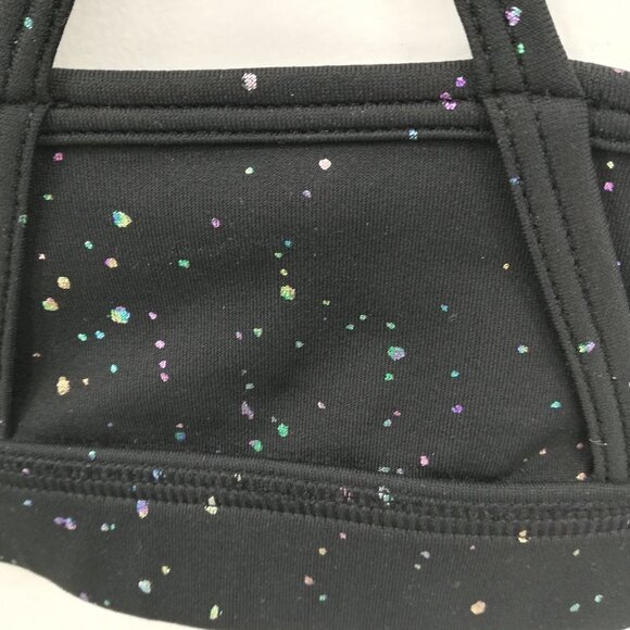 Zyia Active Reflective Mirage Brilliant Black Sports Bra Size XXL Metallic - Picture 9 of 10